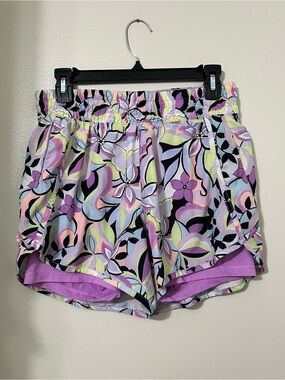 Avia | Floral Abstract Athletic Shorts with Bulit-in Spandex